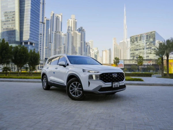  White Hyundai Santa Fe Photo 